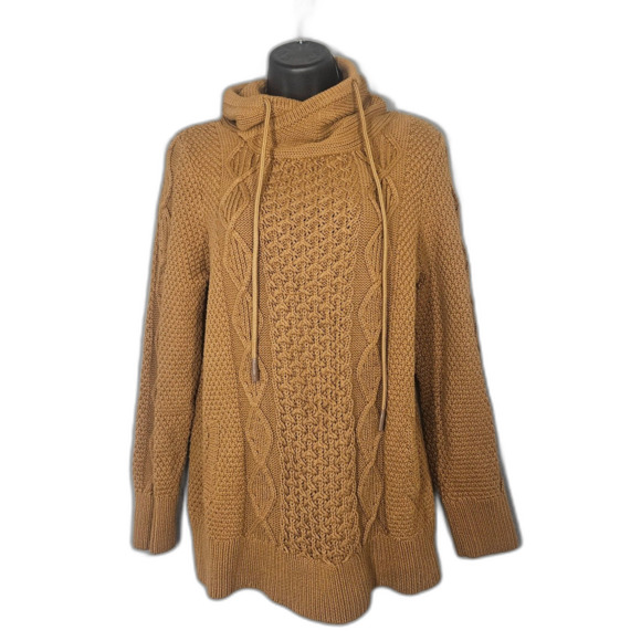 L.L. Bean Sweaters - New L.L. Bean Fisherman Chunky Cable Knit Funnelneck Cotton Gorpcore Pockets